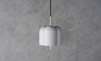 Oket Pendant Lamp (White / Matt Brass)