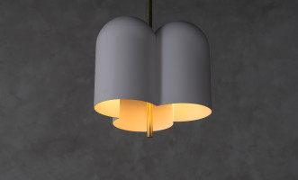 Oket Pendant Lamp (White / Matt Brass)