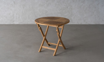 Corfu Round Folding Teak Table