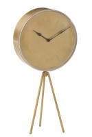 Clock Op Tripod Iron Gold L