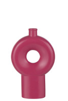 Abstract Shiny Vase Fuchsia L