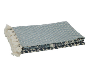 Flower Pattern Blue Throw