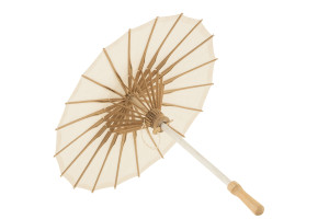 Parasol Cotton/Wood White (48x48x57cm)