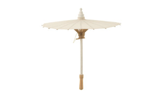 Parasol Cotton/Wood White (48x48x57cm)