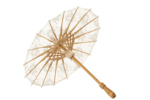 Parasol Cotton/Wood White (44x44x54cm)