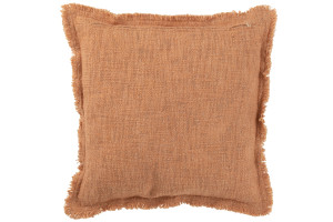 Fringes Coral Cushion