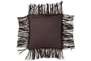 Fringe Cushion Brown