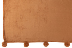 Rust Throw Pompom Polyester