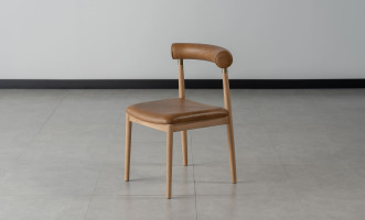 Naomi Dining Chair Light oak / Leather