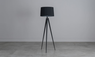 Tripod Floor Lamp with black lampshade included