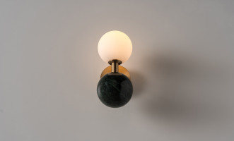 Dalt Wall Lamp Green Marble