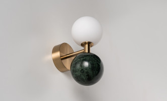 Dalt Wall Lamp Green Marble