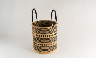 Laundry Basket Set Of 3 Black/Natural