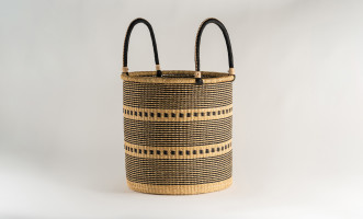 Laundry Basket Set Of 3 Black/Natural