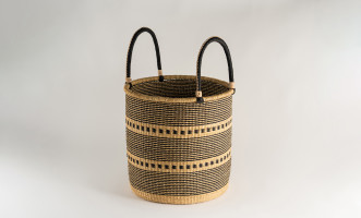 Laundry Basket Set Of 3 Black/Natural