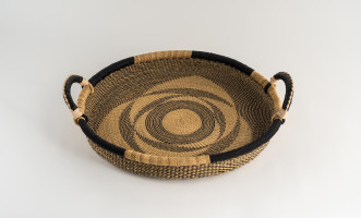 Medium Woven Tray Ghana Black/Natural