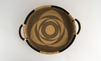 Medium Woven Tray Ghana Black/Natural