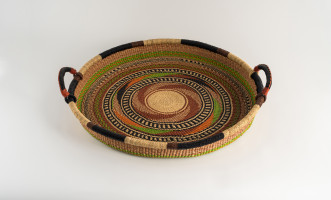 Large Woven Tray Ghana Kiwi