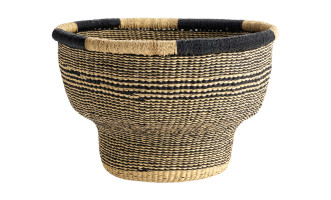 Basket Medium Drum Black And Beige