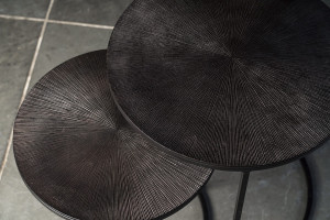 Godfrey Set of 2 Side tables dark copper finish