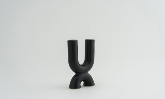 Black Organic Candleholder