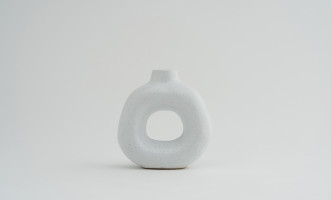 White Donat Candleholder