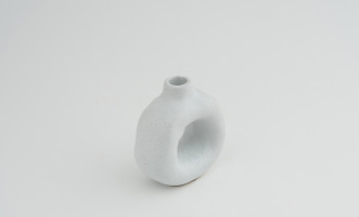 White Donat Candleholder