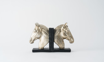 Horses Silver Bookend
