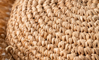 Raffia Cushion Round Natural M