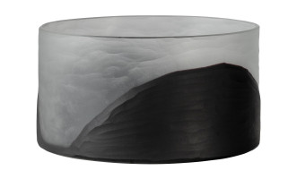 Circulo Vase Flat Glass Black/Tr