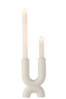 U Candle Holder Ceramic White