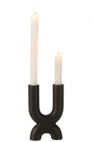 U Candle Holder Ceramic Black