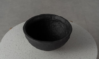Bowl Paper Mache Black