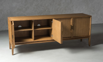 City Media console Honey Oak color