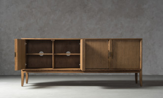 City Media console Honey Oak color