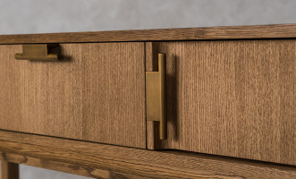 City Console table Honey Oak color