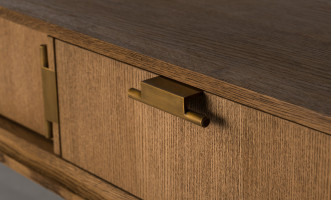 City Console table Honey Oak color