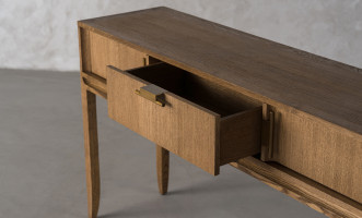 City Console table Honey Oak color