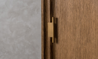 City Single vitrine right door Honey Oak color