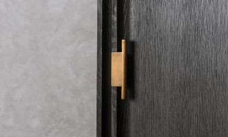 City Single vitrine right door Grey Oak color