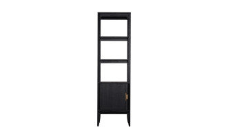 City Single vitrine left door Black Oak color