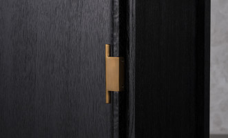 City Single vitrine left door Black Oak color