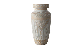 Wooden Carved Pot N2 medium