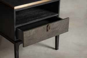 Glamour Bedside table with shelf and drawer