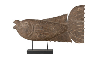 Solid Wooden Large Fish Sardine On Stand