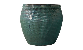 Collar Planter Aqua L