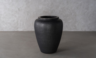 Dimple Jar Planter Graphite