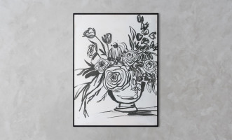 Floral outline Wall art