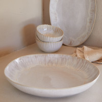 Eivissa Pasta/Serving Bowl sand beige 37 cm