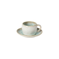 Eivissa Tea Cup and Saucer sea blue 0.23 L